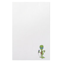 Alien Gameshow Host Customized Stationery