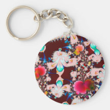 Alien Garden Fractal Key Chains