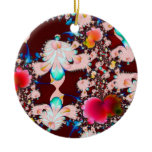 Alien Garden Fractal Christmas Tree Ornament