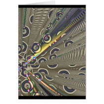 Alien Generator Abstract Art Greeting Cards
