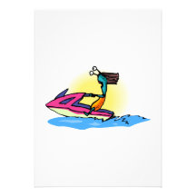 Alien Girl on JetSki Invites