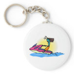 Alien Girl on JetSki Key Chain