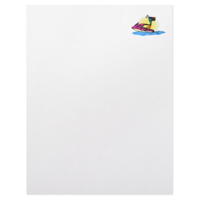 Alien Girl on JetSki Letterhead Template by alien_nation