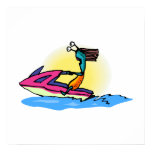 Alien Girl on JetSki Poster
