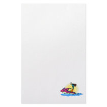 Alien Girl on JetSki Customized Stationery