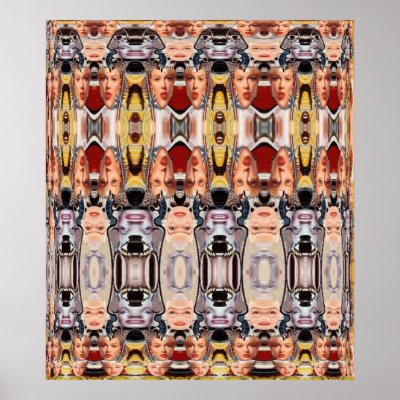 Alien Goddess Totems Poster by mrmorphic