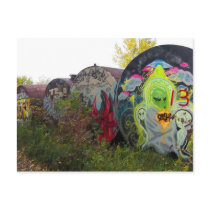 Alien Graffiti 2 Postcard by MDKgraphics Alien Graffiti 2 Postcard