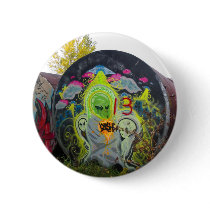 Alien Graffitie Button