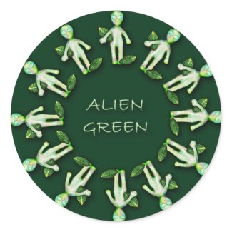 aLiEn grEEn! sticker