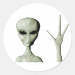 Alien greeting stickers