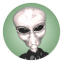 Alien Grey Sticker by mariannegilliand Alien Grey Sticker
