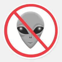 Alien Grey Stickers