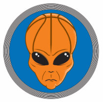 alien head basketball blue and orange photo cut outs