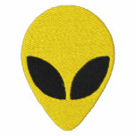 Alien Head Green with Black Eyes Pattern embroidered shirts
