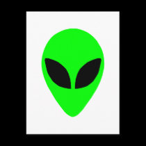Alien Head postcards