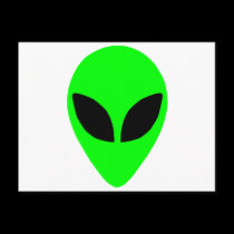 Alien Head postcards