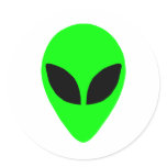Alien Head Sticker