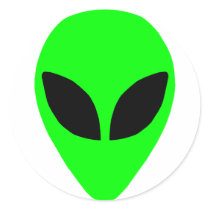 Alien Head stickers by AlienShack Alien Head stickers