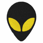 Alien Head with Green Eyes Pattern