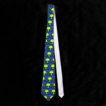 aLiEn hEaDs Tie - Blue by Knot_Just_Any_Tie aLiEn hEaDs Tie - Blue