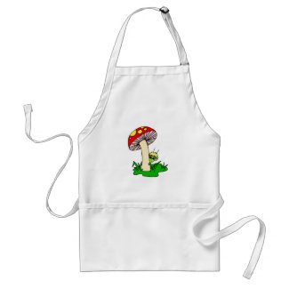 Alien Hiding Under Mushroom apron