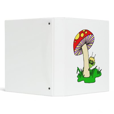 Alien Hiding Under Mushroom Vinyl Binder by alien_nation