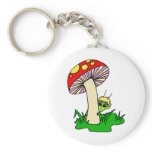 Alien Hiding Under Mushroom Key Chain
