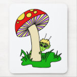 Alien Hiding Under Mushroom Mousepads