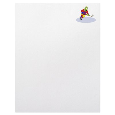 Alien Hockey Player Letterhead by alien_nation