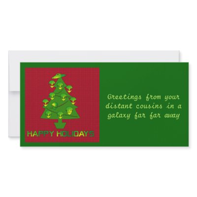 Alien Holiday Tree Photo Card by orsobear