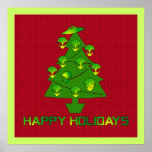 Alien Holiday Tree Posters