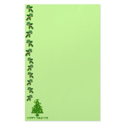 Alien Holiday Tree Personalized Stationery by orsobear