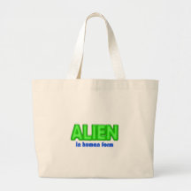 ALIEN Human Form Halloween Costume Design Canvas Bag