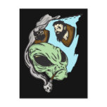 Alien Human Head Trophies Postcards