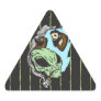 Alien Human Head Trophies Triangle Stickers