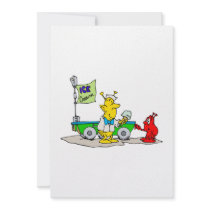 Alien Ice Cream Martian Invitations