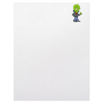Alien in black leather jacket thumbs up personalized letterhead