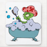 Alien in bubble bath mousepad