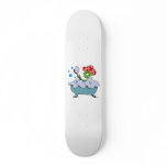 Alien in bubble bath custom skateboard