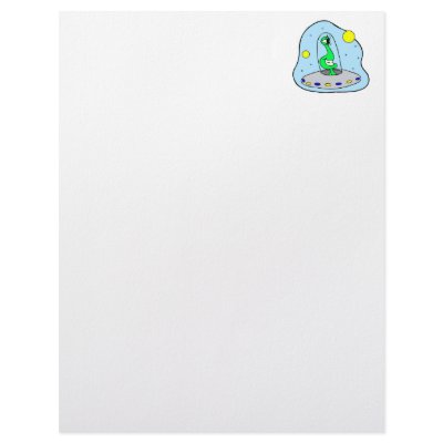 Alien in Flying Saucer Letterhead Design by alien_nation