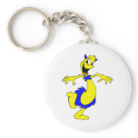 Alien in furry skirt key chain