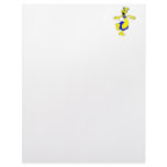 Alien in furry skirt letterhead design