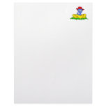 Alien in kiddie pool with hat on letterhead template
