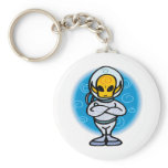Alien in space suit keychain