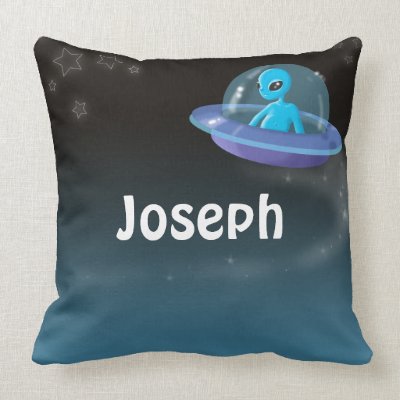 alien in ufo pillows Mojo_throwpillow alien in ufo pillows Mojo_throwpillow