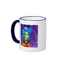 Alien Invader Girl Coffee Mug