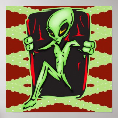 Alien Invades Your Home Print by sagart1952