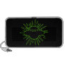 Alien Invasion Green Ufo With Splatter Travelling Speaker
