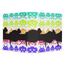 alien invasion retro notebook binders