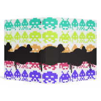 alien invasion retro notebook binders